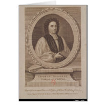 Portrait of George Berkeley  Bishop Greeting Cards