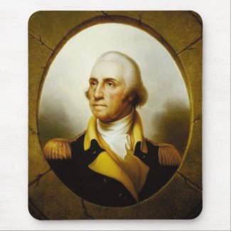 Portrait of George Washington mousepad