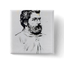 Portrait of Georges Bizet Button