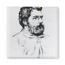 Portrait of Georges Bizet Fridge Magnets