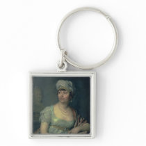 Portrait of Germaine de Stael , 1812 Key Chain