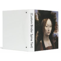 Portrait of Ginevra de Benci Vinyl Binder