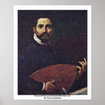 Portrait Of Giovanni Gabrieli With The Lute Posters