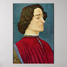 Portrait Of Giuliano De 'Medici By Botticelli Sand Poster