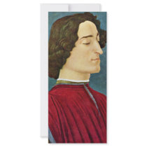 Portrait Of Giuliano De 'Medici By Botticelli Sand Custom Rack Cards