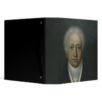 Portrait of Goethe, 1816 3 Ring Binder