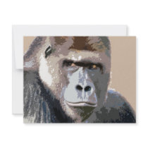 Portrait of Gorilla invitations by made_in_atlantis Portrait of Gorilla invitations