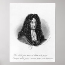 Portrait of Gottfried Wilhelm  Baron de Leibniz Poster