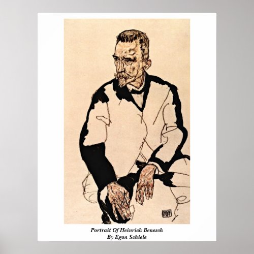 Portrait Of Heinrich Benesch By Egon Schiele Posters