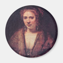 Portrait Of Hendrickje Stoffels By Rembrandt Refrigerator Magnets
