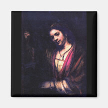 Portrait of Hendrickje Stoffels by Rembrandt Fridge Magnet