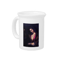 Portrait of Hendrickje Stoffels by Rembrandt Drink Pitchers