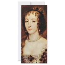 Portrait Of Henrietta Of France Queen Of England Rack Card