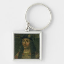 Portrait of Henry VII (1457-1509) (oil on panel) Keychain