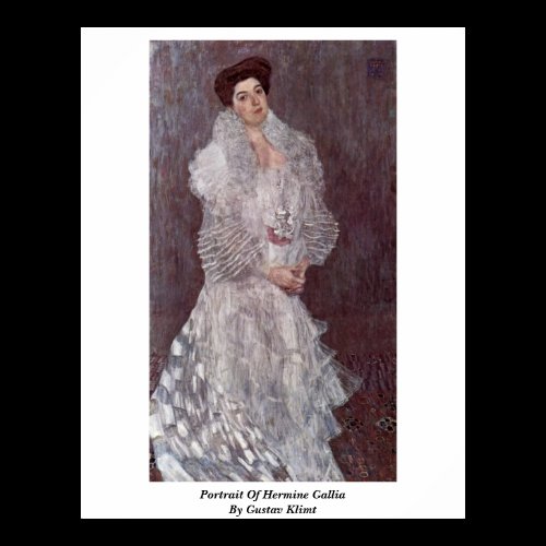 Portrait Of Hermine Gallia By Gustav Klimt Poster