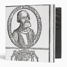 Portrait of Hernado Cortes  and his arms Vinyl Binder