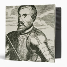 Portrait of Hernando de Soto Vinyl Binder