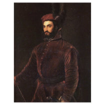 Portrait Of Ippolito De 'Medici. By Tizian Custom Flyer