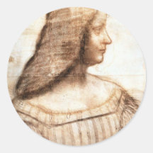 Portrait of Isabela d'Este Round Sticker