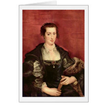 Portrait Of Isabella Brant By Peter Paul Rubens Greeting Cards