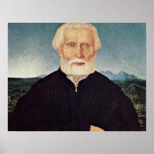 Portrait of Jakob Ziegler by Wolf Huber Poster