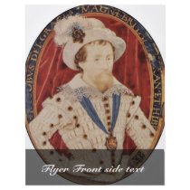 Portrait Of James I, King Of England Oval By Hilli Flyer