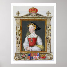 Portrait of Jane Seymour (c.1509-37) 3rd Queen of Poster