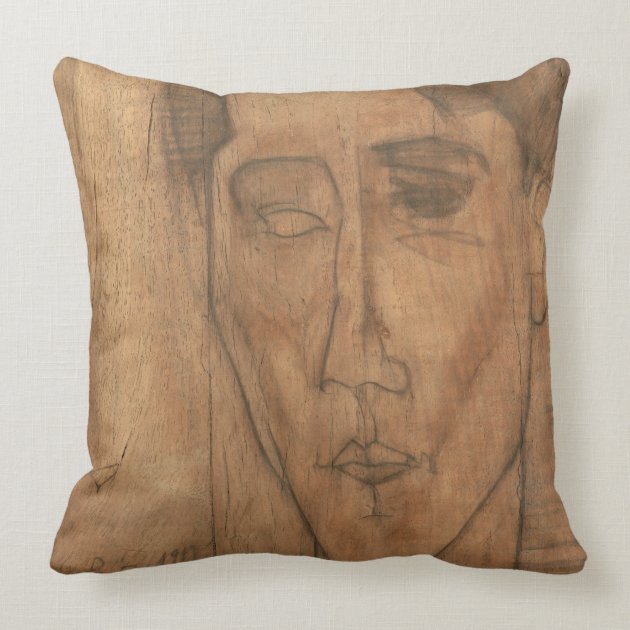 Portrait of Jean Cocteau (1889-1963) 1917 (pencil Throw Pillows