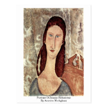 Portrait Of Jeanne Hebuterne By Amedeo Modigliani Post Cards