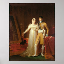 Portrait of Jerome Bonaparte  and his wife Print