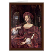 Portrait Of Joanna Of Aragon By Raffael Greeting Card