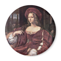 Portrait Of Joanna Of Aragon By Raffael Fridge Magnet