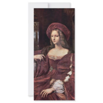 Portrait Of Joanna Of Aragon By Raffael Customized Rack Card
