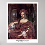 Portrait Of Joanna Of Aragon By Raffaello Sanzio posters
