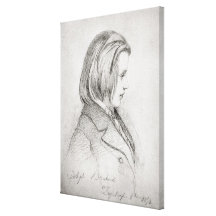 Portrait of Johanes Brahms  aged Twenty, 1853 Stretched Canvas Print
