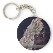 Portrait Of Johann Harms By Schiele Egon Key Chains