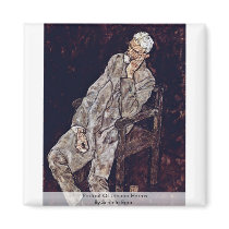 Portrait Of Johann Harms By Schiele Egon Fridge Magnet