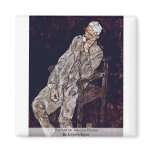 Portrait Of Johann Harms By Schiele Egon Fridge Magnet