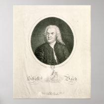 Portrait of Johann Sebastian Bach Poster
