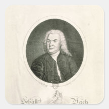 Portrait of Johann Sebastian Bach Stickers