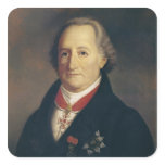 Portrait of Johann Wolfgang von Goethe Square Stickers