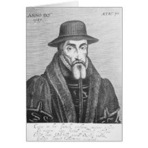 Portrait of John Foxe  English martyrologist Card