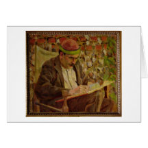 Portrait of John Maynard Keynes (1883-1946) (oil o Greeting Card