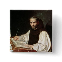 Portrait of Jose de Siguenza, prior and librarian Button