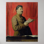 Portrait of Josif Stalin, 1933 Poster