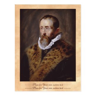 Portrait of Justus Lipsius Paul Peter Rubens Postcard