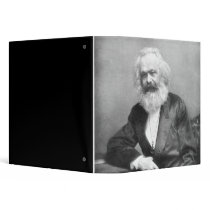 Portrait of Karl Marx 3 Ring Binder