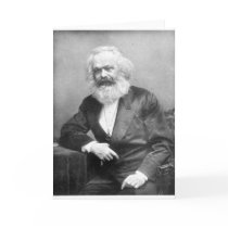 Portrait of Karl Marx Card