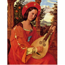 Portrait Of Klara Bianka Von Quandt With Lute By J Photo Cutouts