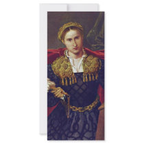 Portrait Of Laura Da Pola Wife Of Febo Da Brescia. Custom Rack Cards